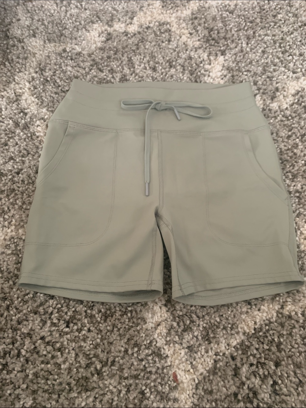 RBX Women's Drawstring Athletic Shorts in Light Sage